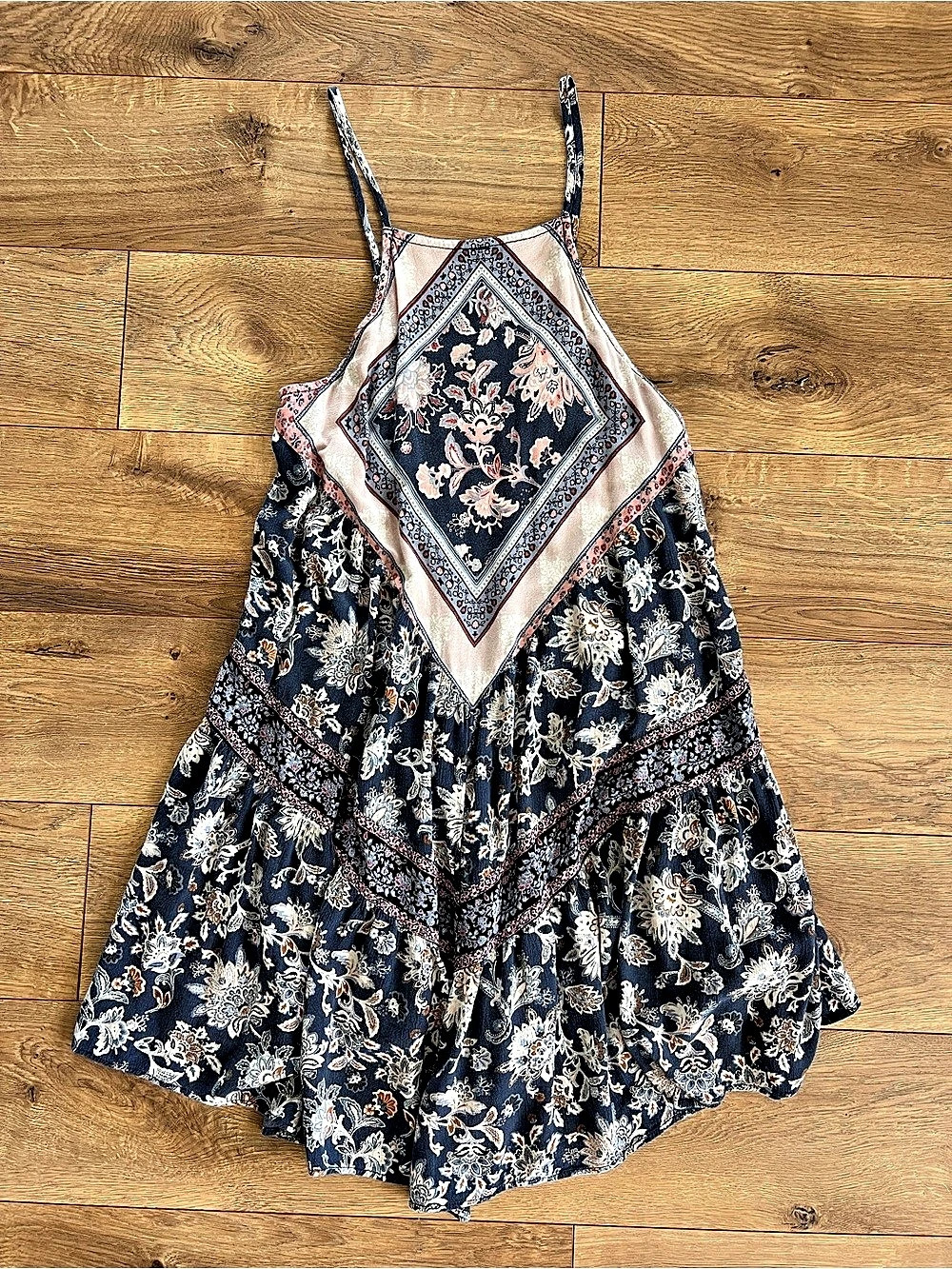 American Eagle Outfitters AE Floral Dress Blue & Pink Small